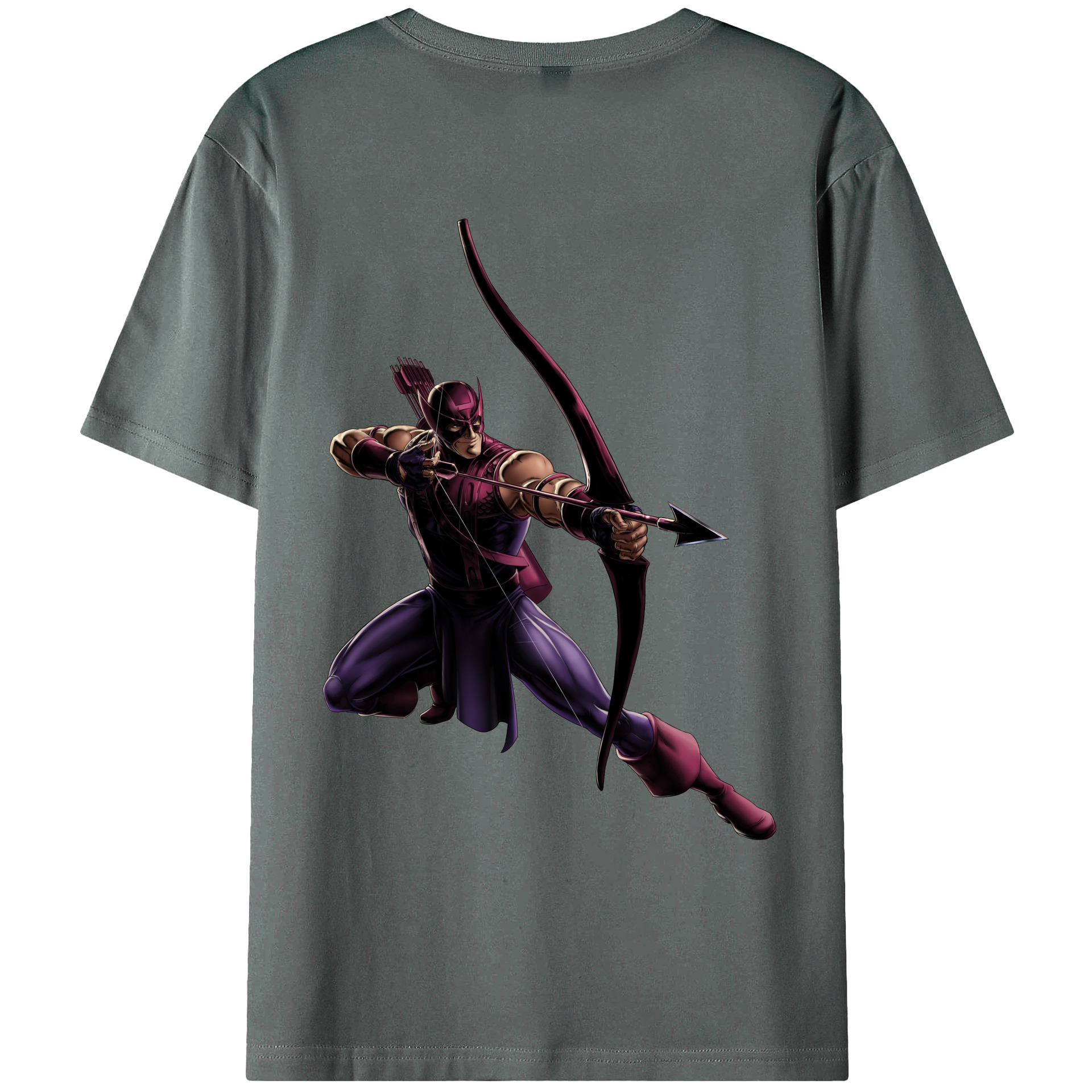 （画像用） アベンジャーズ The Avengers 綿100％ メンズ半袖Tシャツ（バックプリント） 通気性